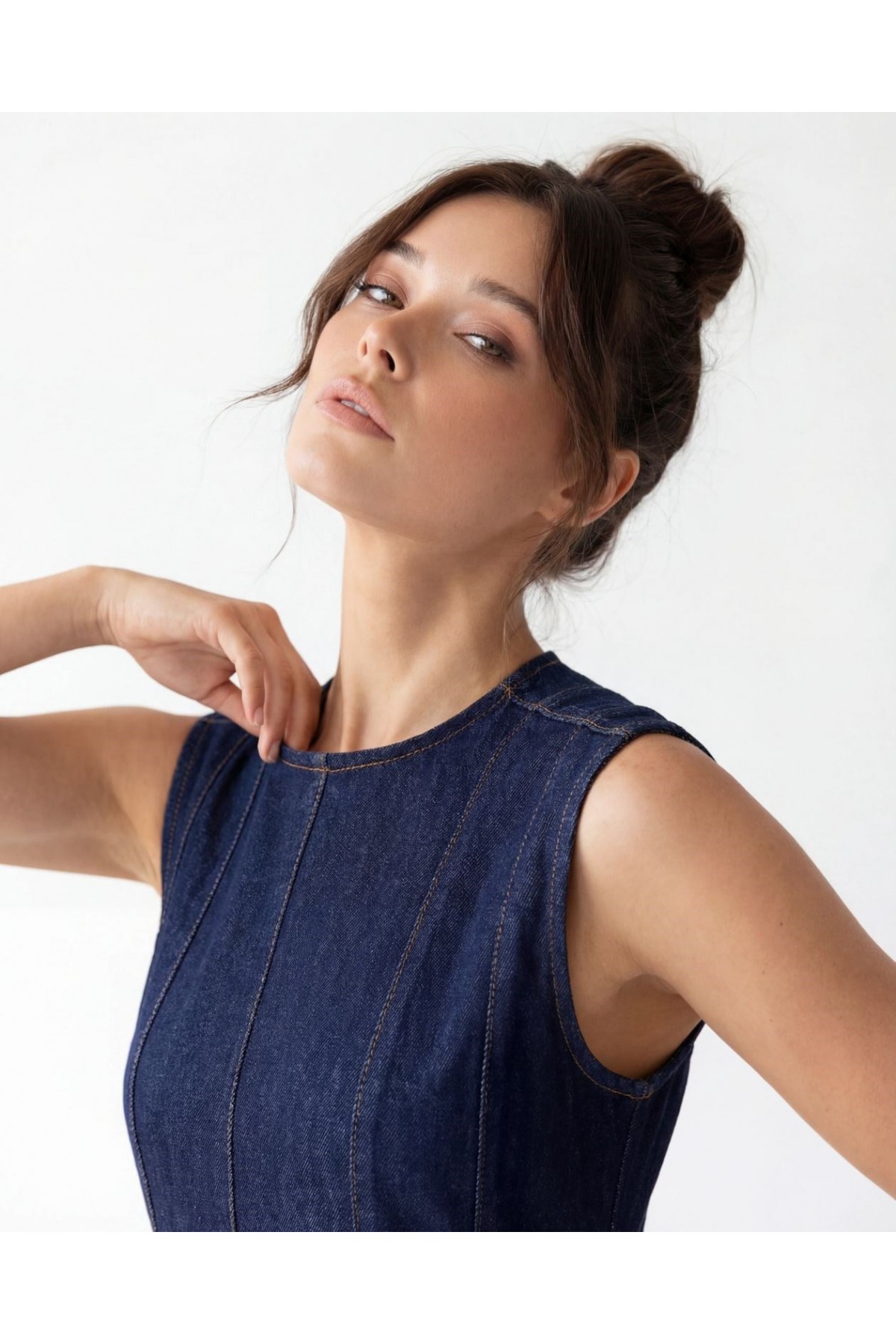 7601 KOT ELBİSE-DARK BLUE