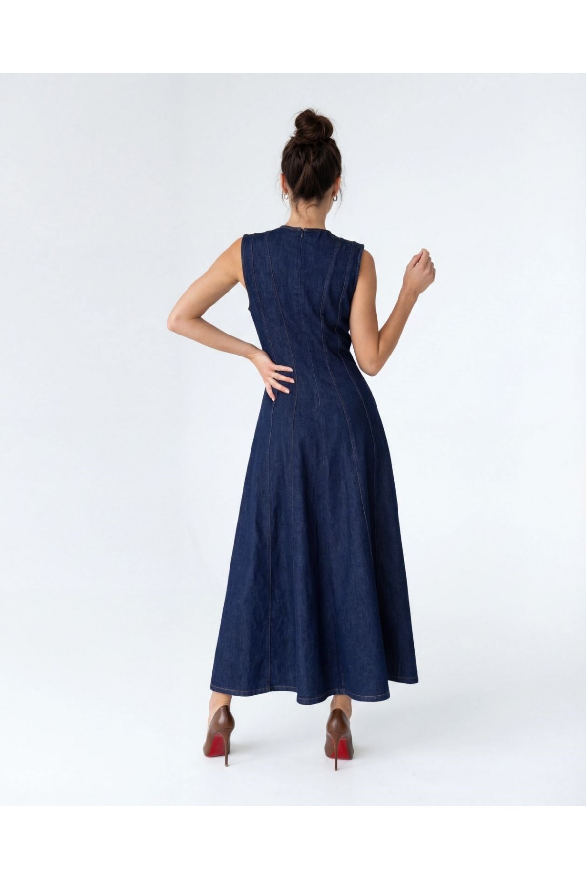 7601 KOT ELBİSE-DARK BLUE