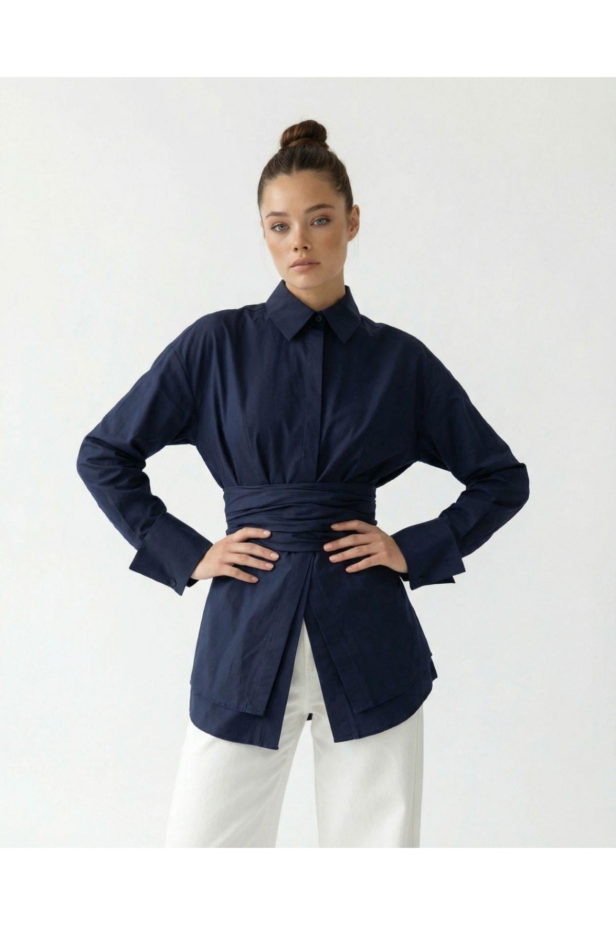 7606 GÖMLEK-LACİVERT