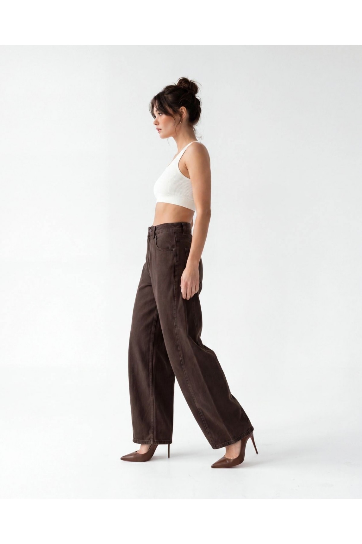 7612 KOT PANTOLON-DARK BROWN