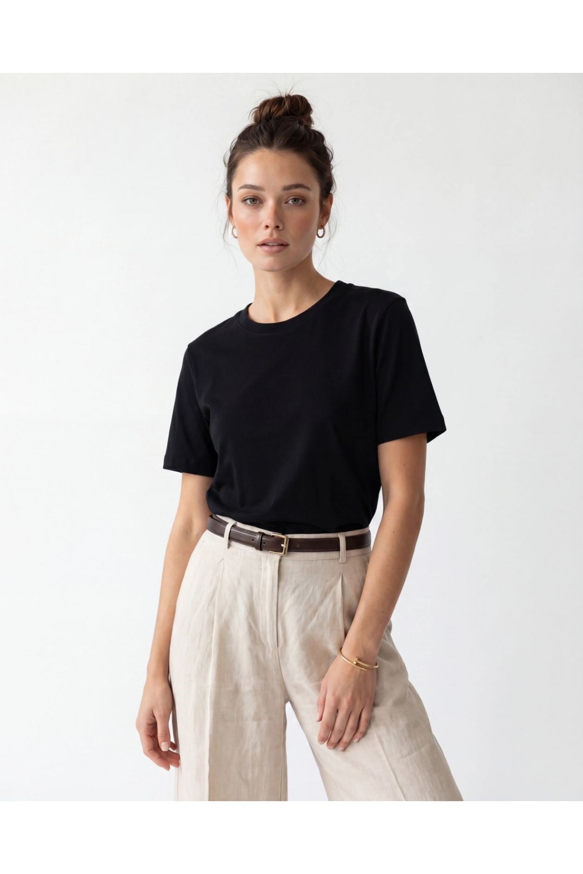 7672 T-SHİRT-SİYAH