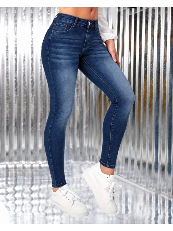 Kadın Yüksek Bel Cep Detaylı Skinny Kot Pantolon, 38406