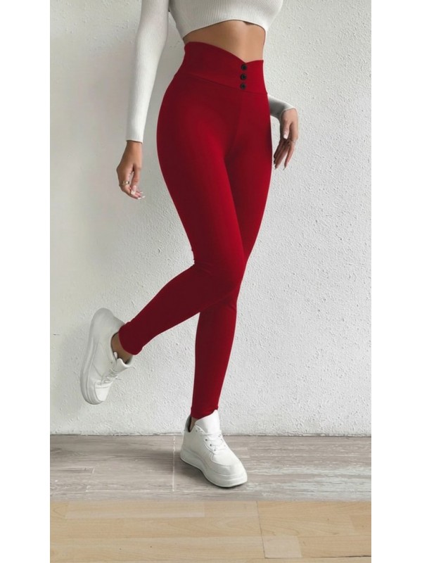 Women's High Waist Buttoned Diving Leggings, 29454