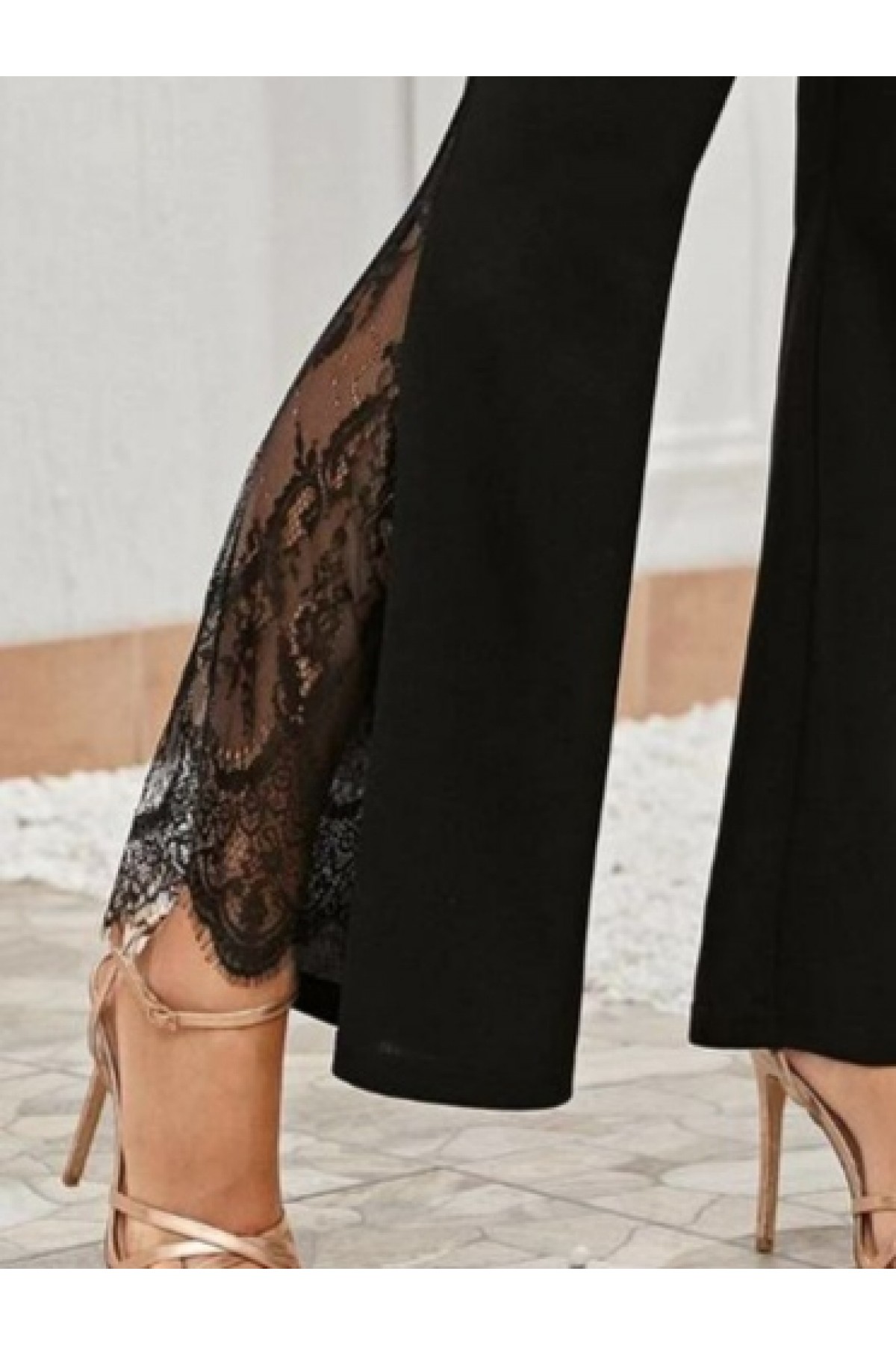Women's Flared Lace Detail Diving Leggings, 25953