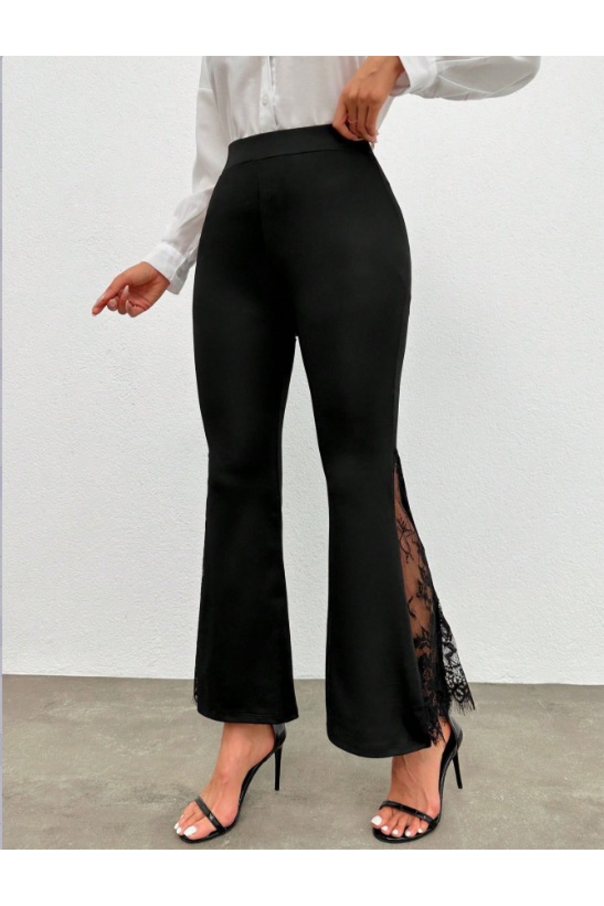 Women's Flared Lace Detail Diving Leggings, 25953