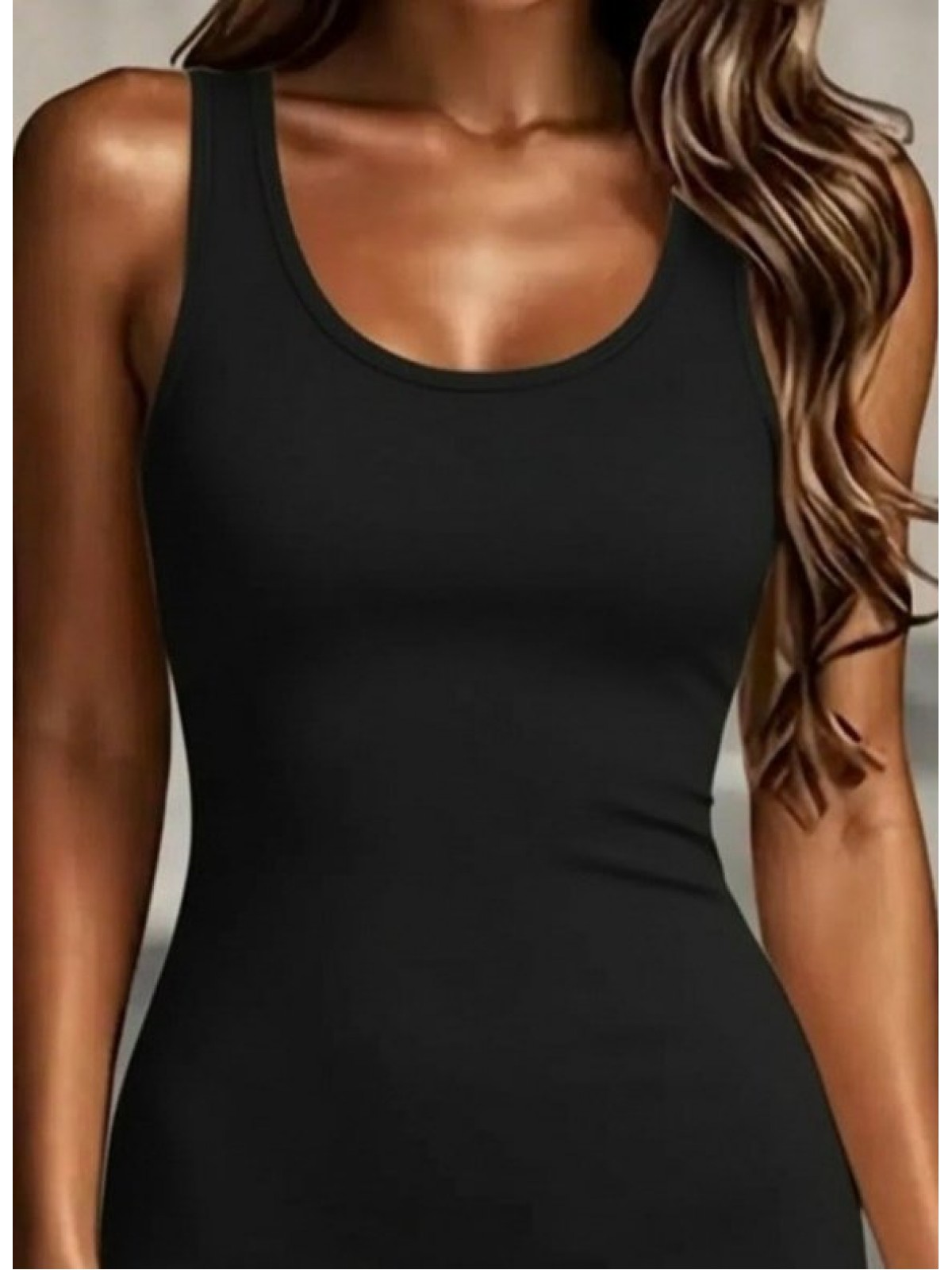 Kadın Askılı Yuvarlak Yakalı Kısa Dalgıç Elbise, 31034