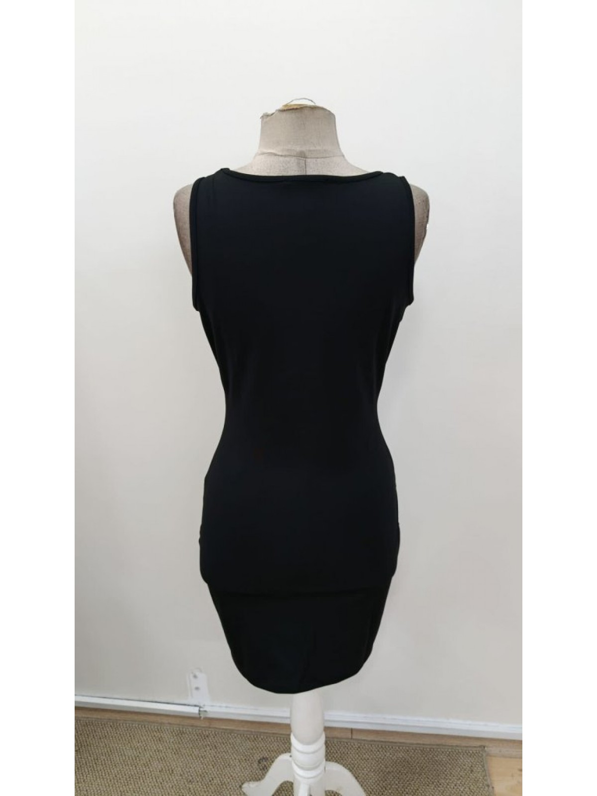 Kadın Askılı Yuvarlak Yakalı Kısa Dalgıç Elbise, 31034