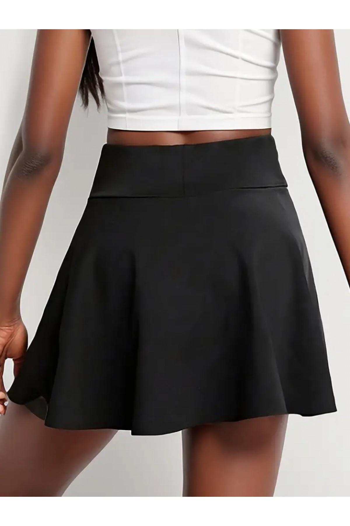 Women's High Waist Pocket Sandy Short Skirt, 23952