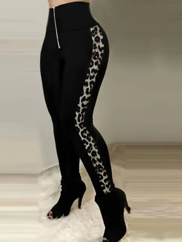 Women's High Waist Side Stripe Detailed Diving Leggings, 27680