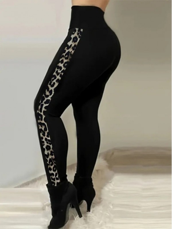 Women's High Waist Side Stripe Detailed Diving Leggings, 27680