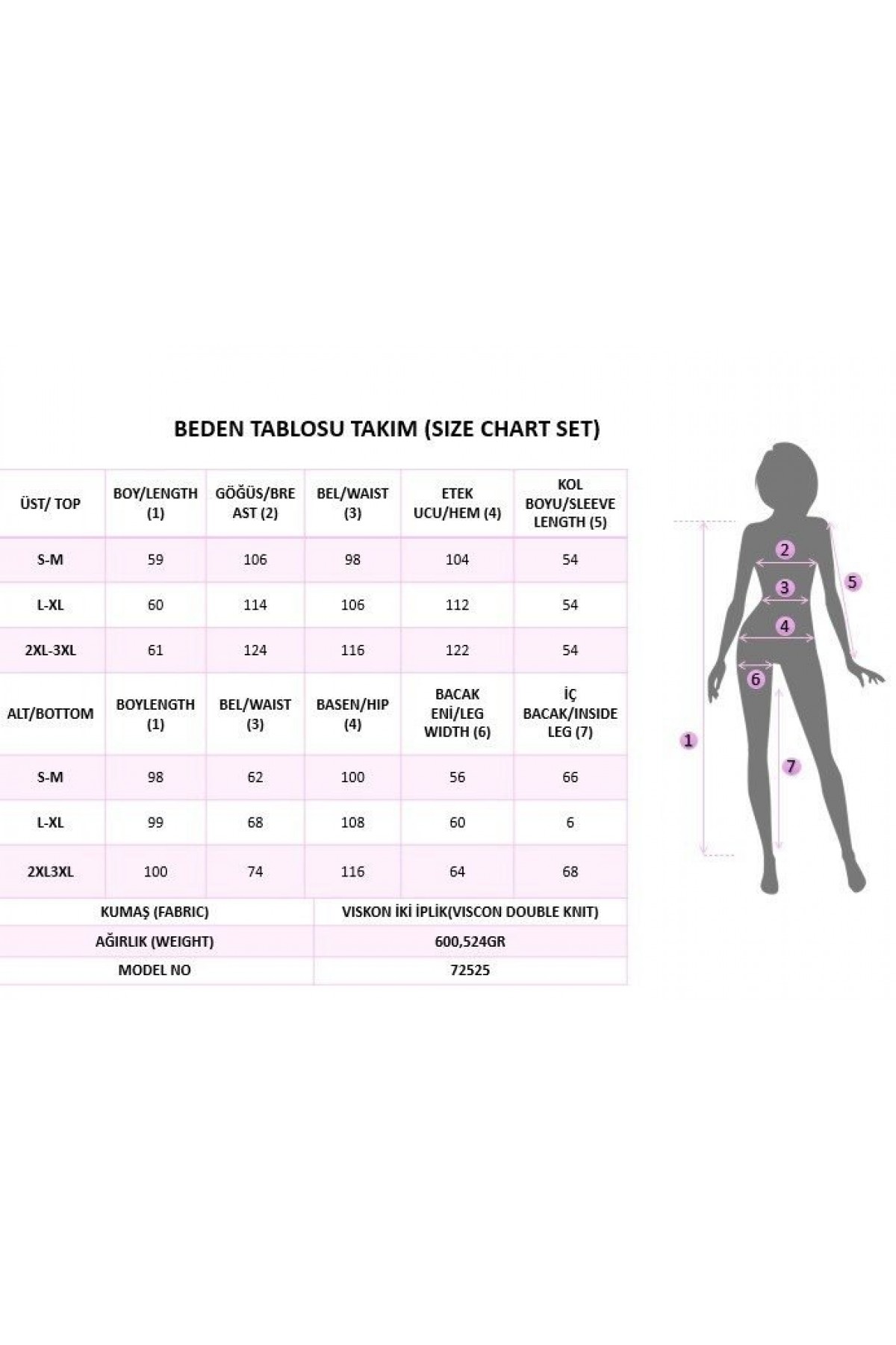 Kadın Uzun Kollu Bisiklet Yakalı şerit Detaylı Viskon Iki Iplik Bluz Ve Pantolon Ikili Takım, 38572