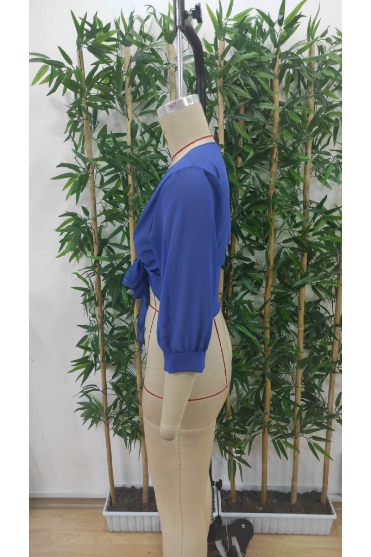 Kadın Truvakar Kol önden Bağlamalı Kısa şifon Bolero Ceket, 33503