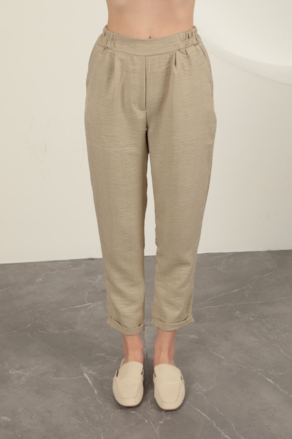 Sofia Linen Double Leg Women's Trousers