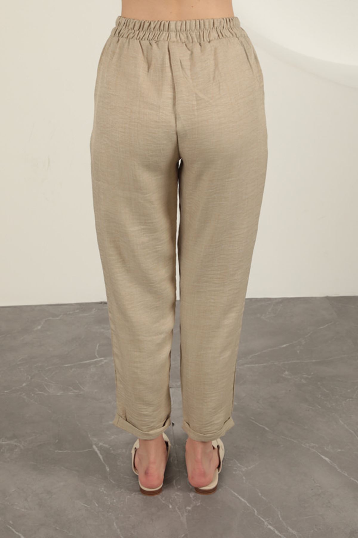 Sofia Linen Double Leg Women's Trousers