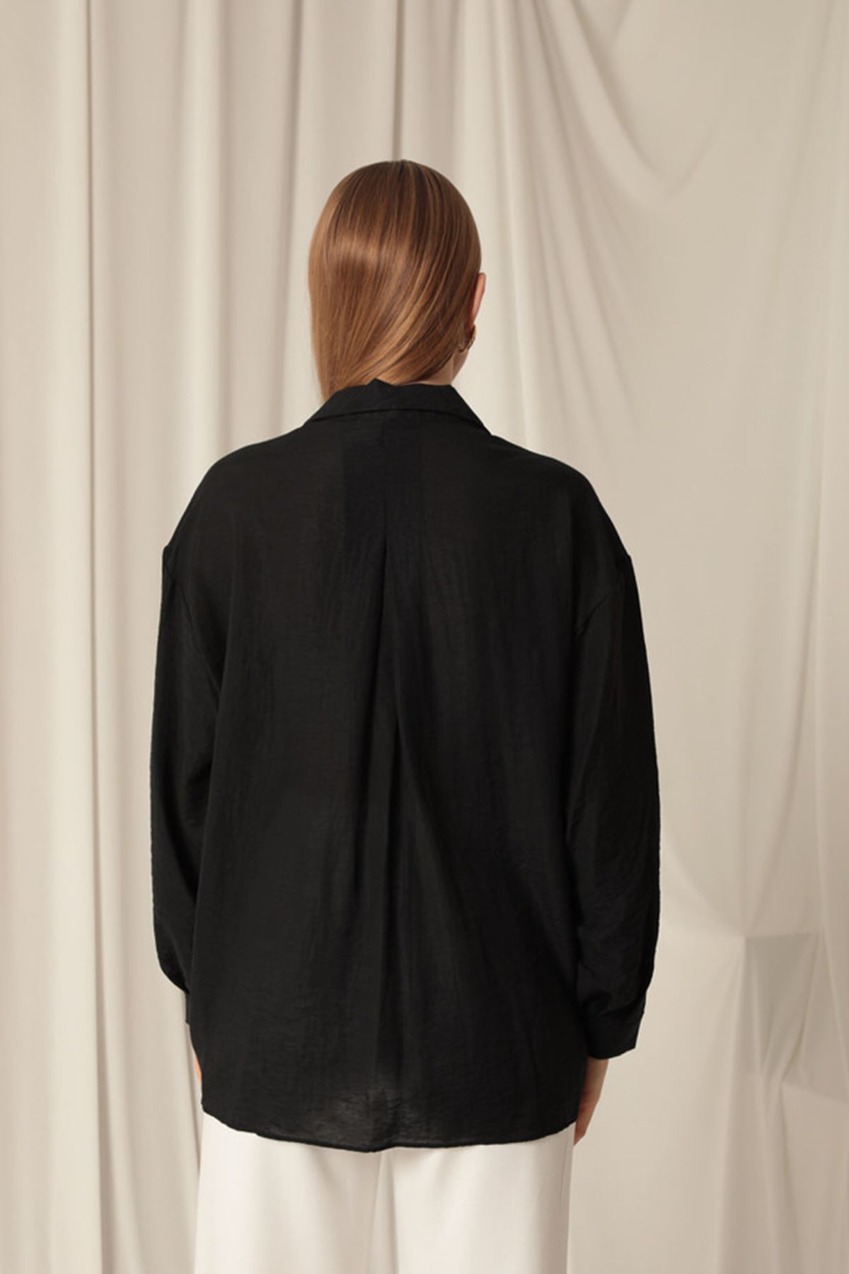 Aerobin Fabric Basic Women's Black Shirt
