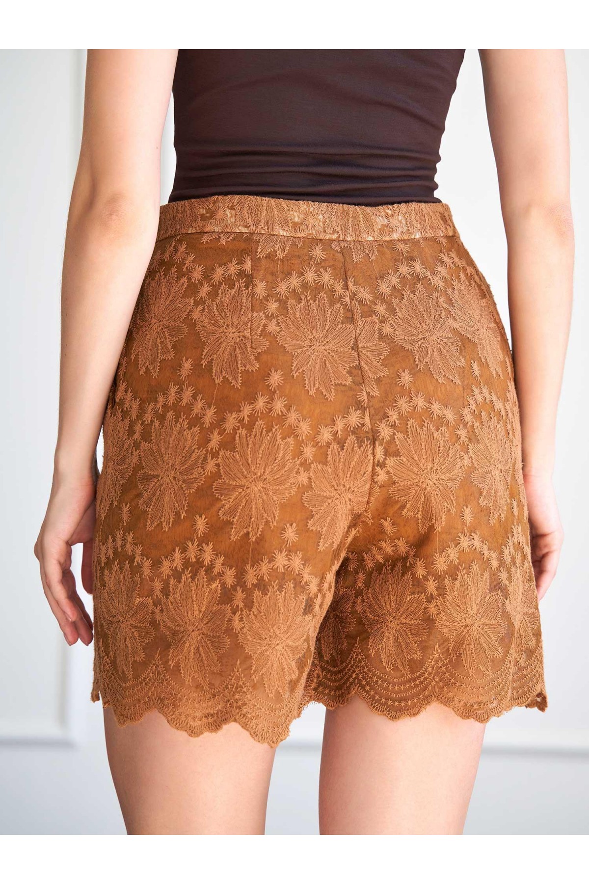 010881 Dantel Görünümlü City Boy Short
