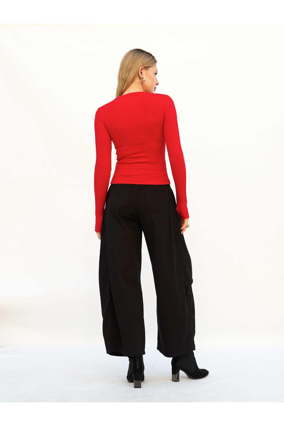 031738 Curve Wide Gabardin Pantolon 045
