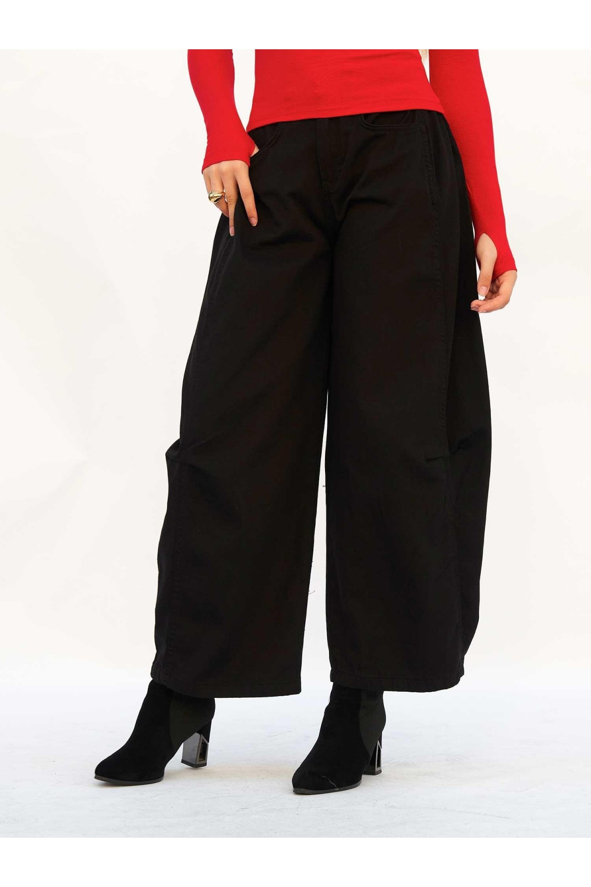 031738 Curve Wide Gabardin Pantolon 045