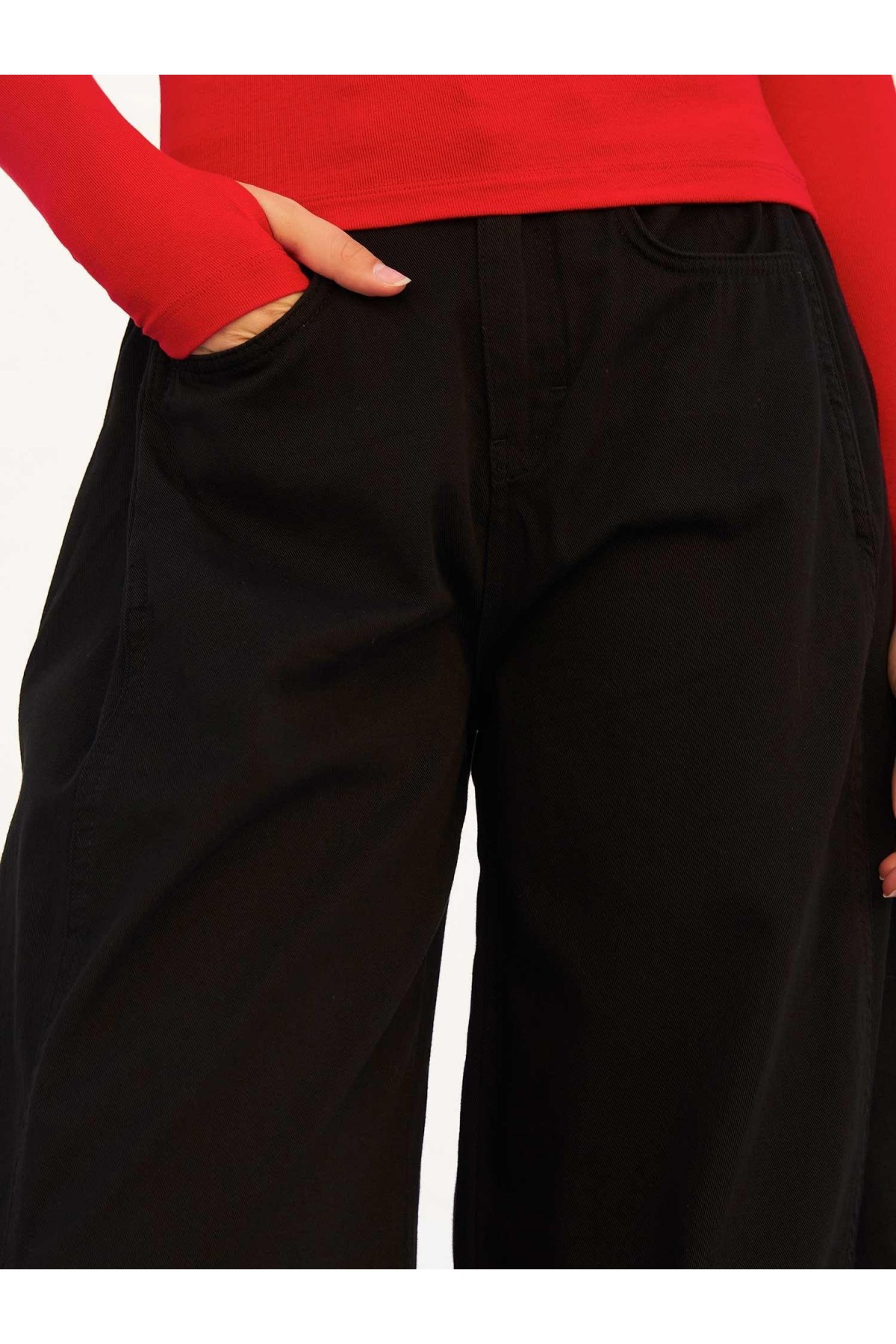 031738 Curve Wide Gabardin Pantolon 045