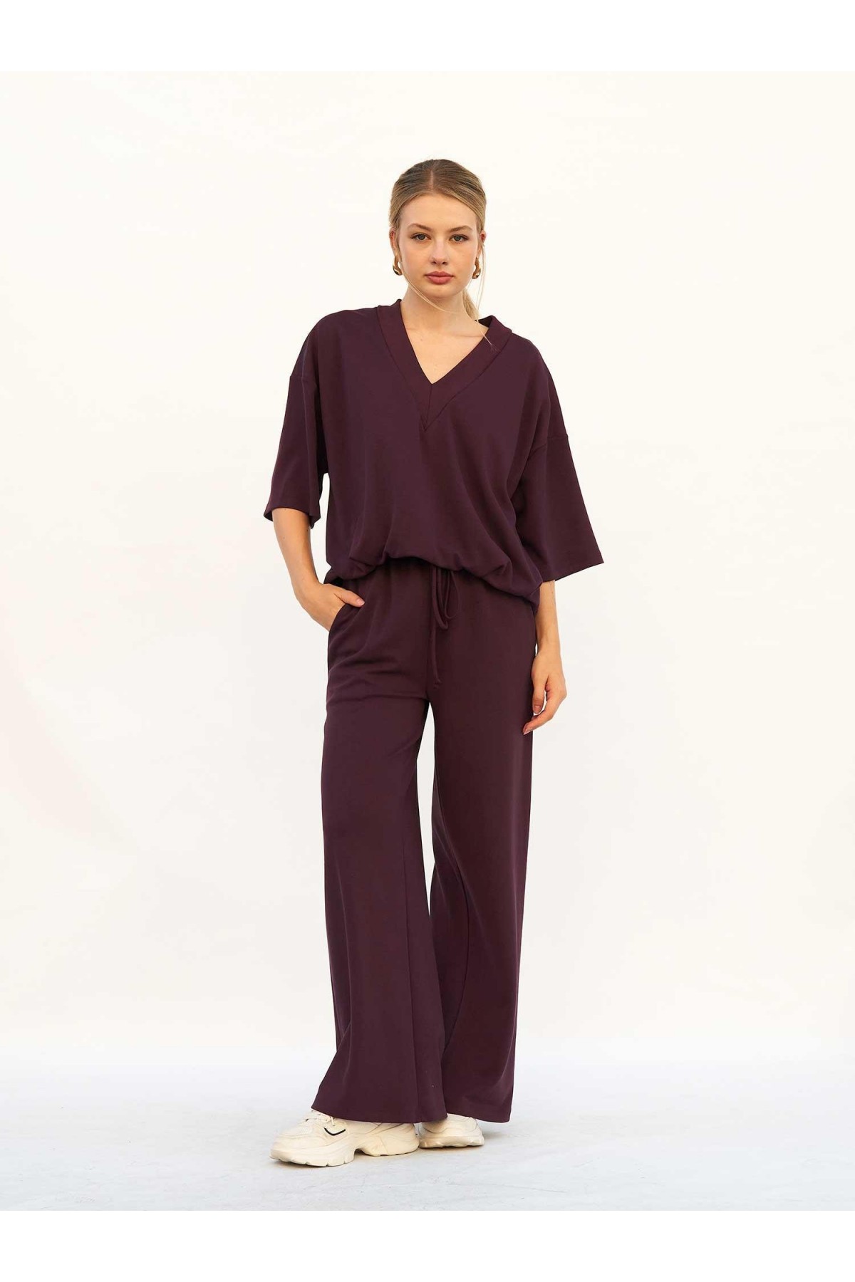 031740 Beli Lastikli Pantolon