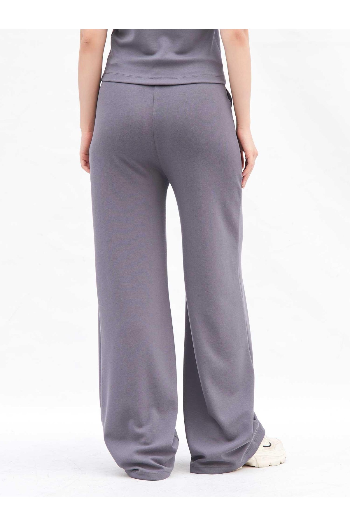 031761 Düz Paça Cepli Örme Pantolon