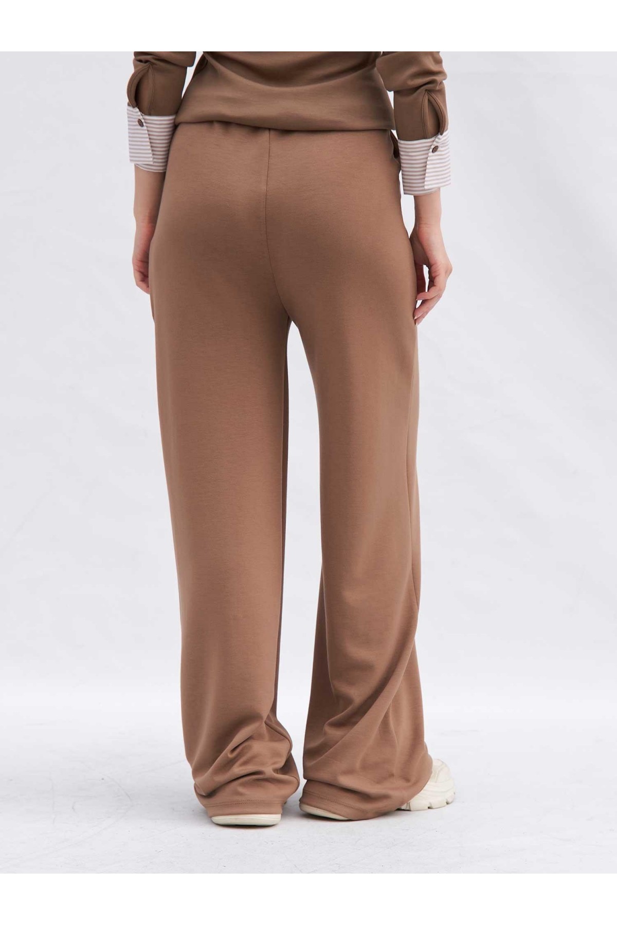 031761 Düz Paça Cepli Örme Pantolon