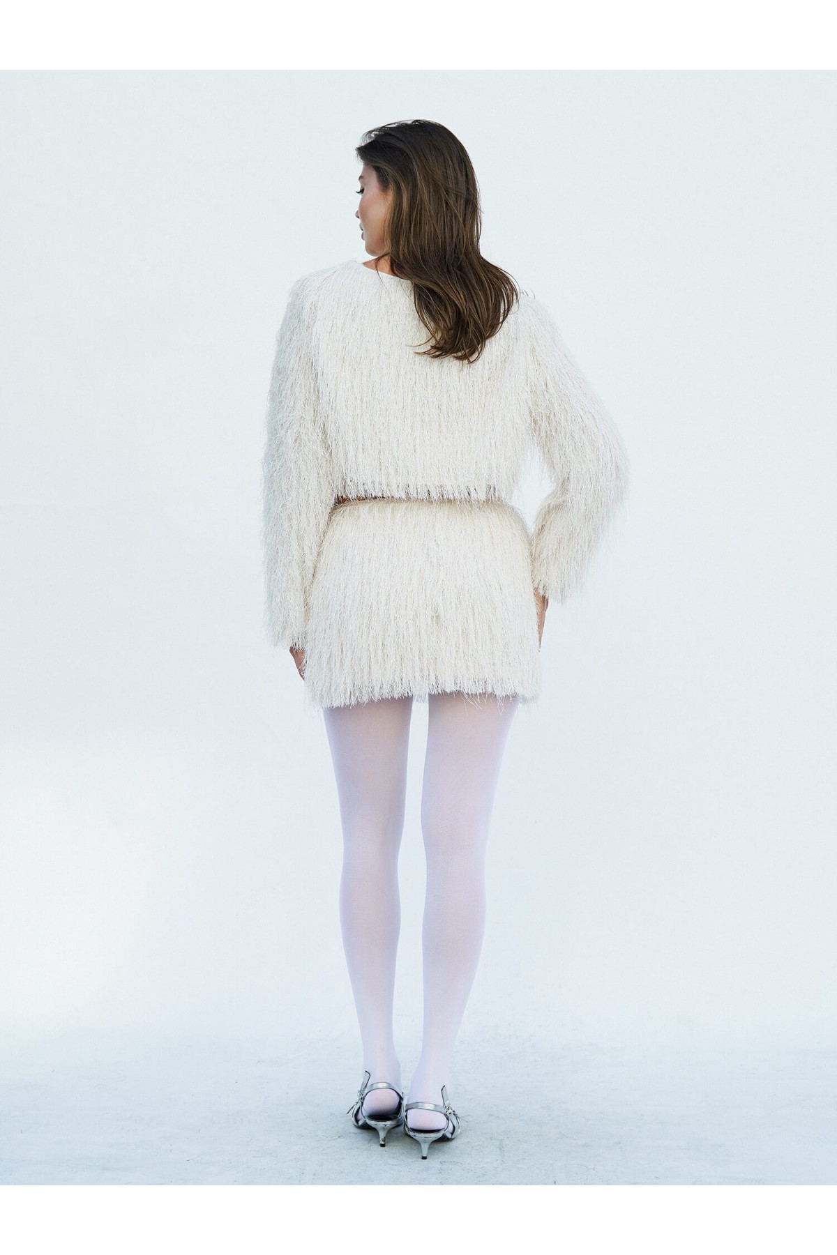 041118 Fringed Mini Skirt