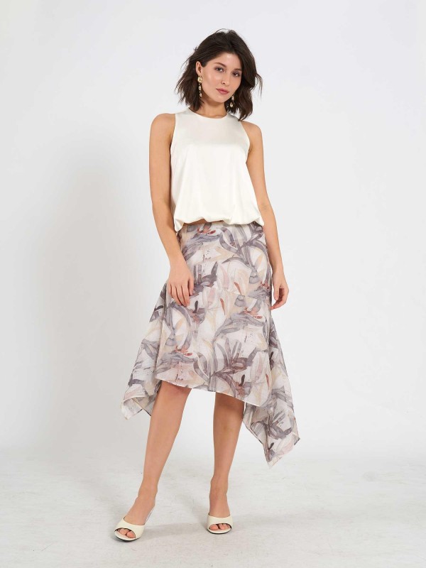 041190 Korsajlı Midi Etek