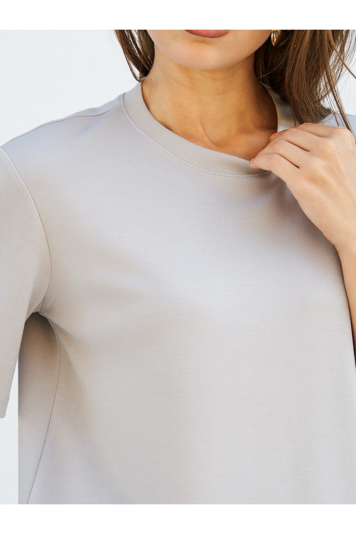 050642 BİSİKLET YAKALI OVERSİZE TSHIRT