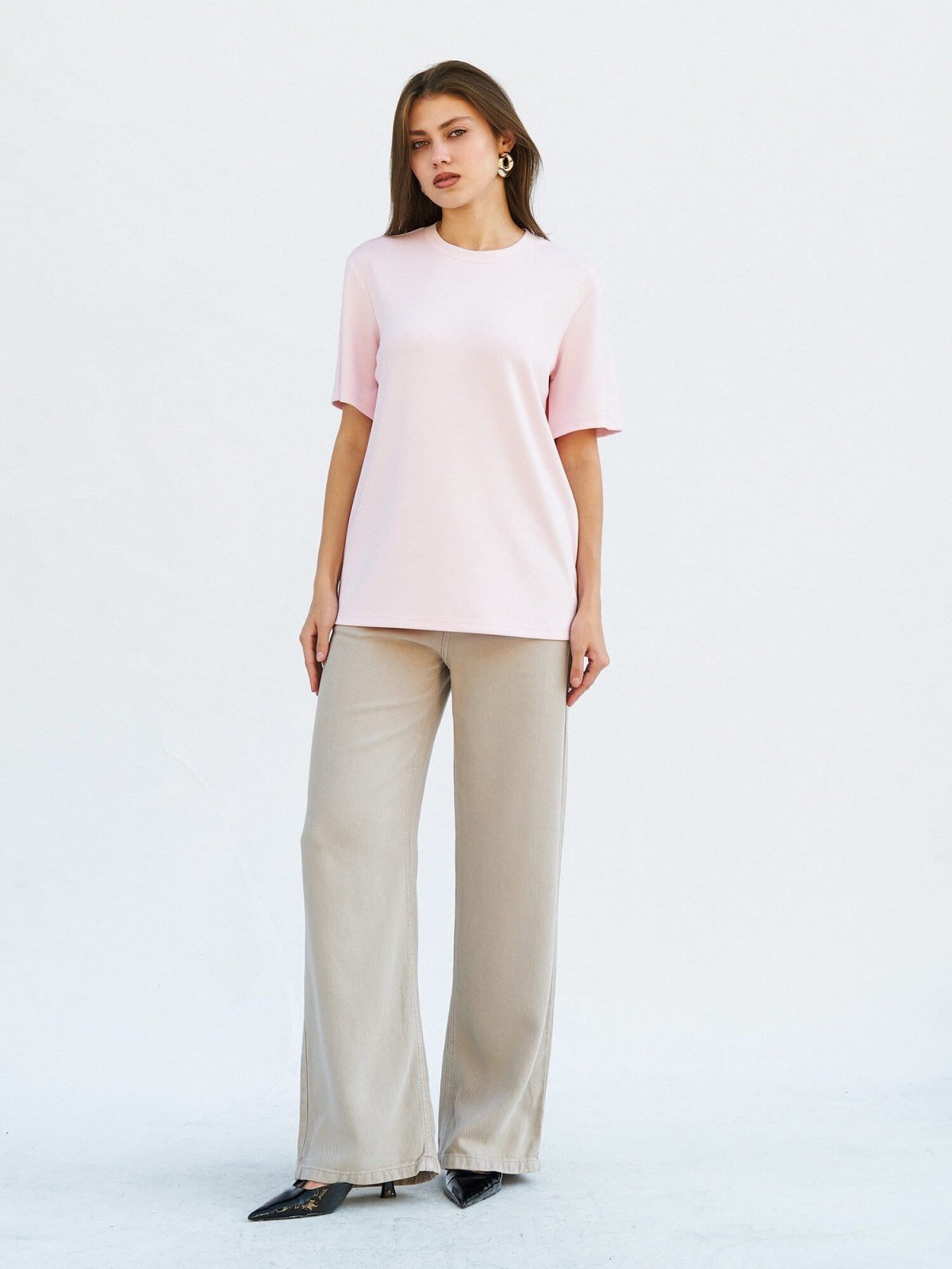 050642 BİSİKLET YAKALI OVERSİZE TSHIRT