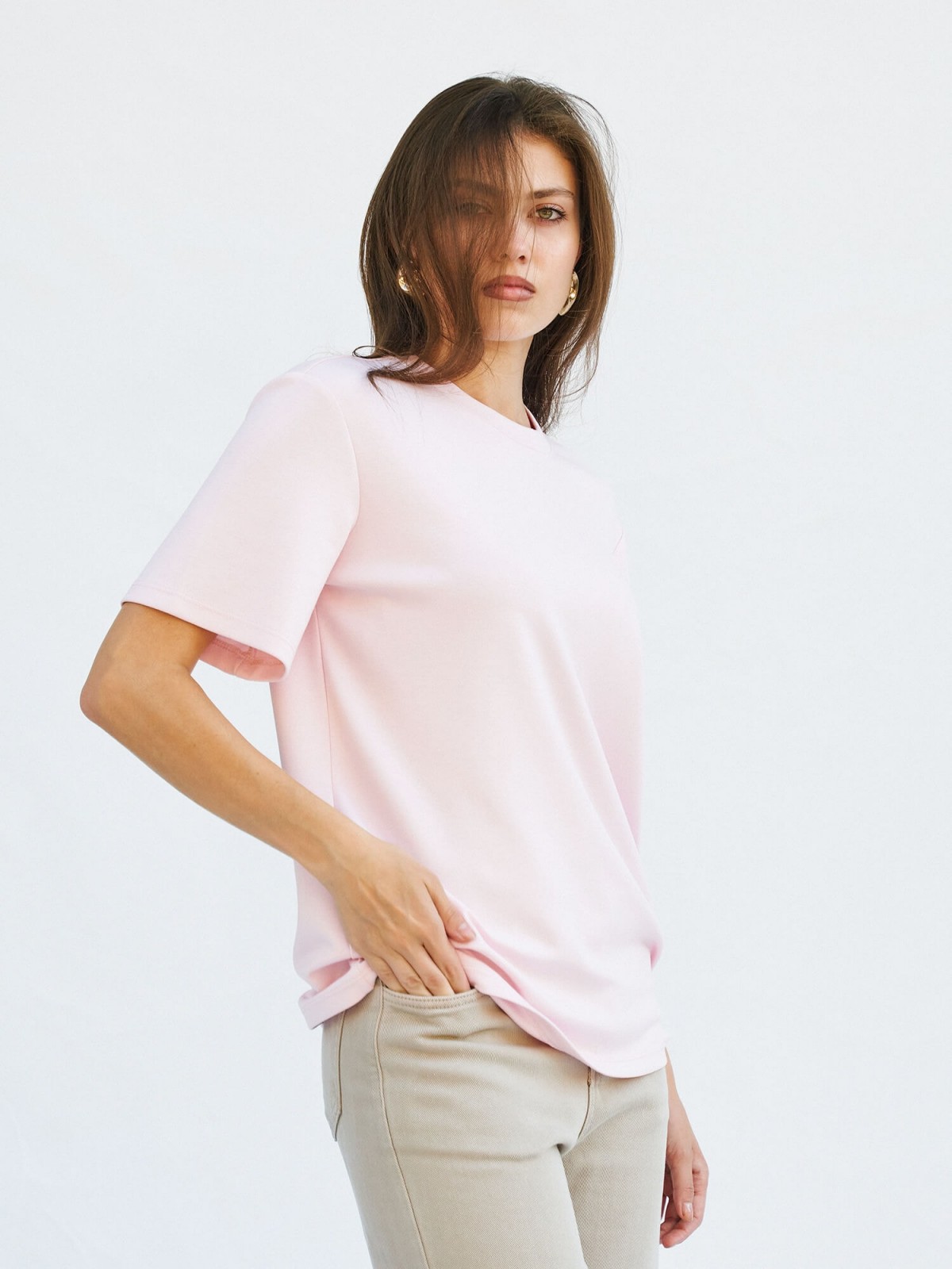 050642 BİSİKLET YAKALI OVERSİZE TSHIRT