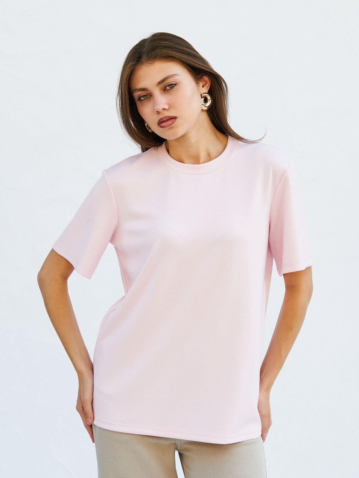 050642 BİSİKLET YAKALI OVERSİZE TSHIRT