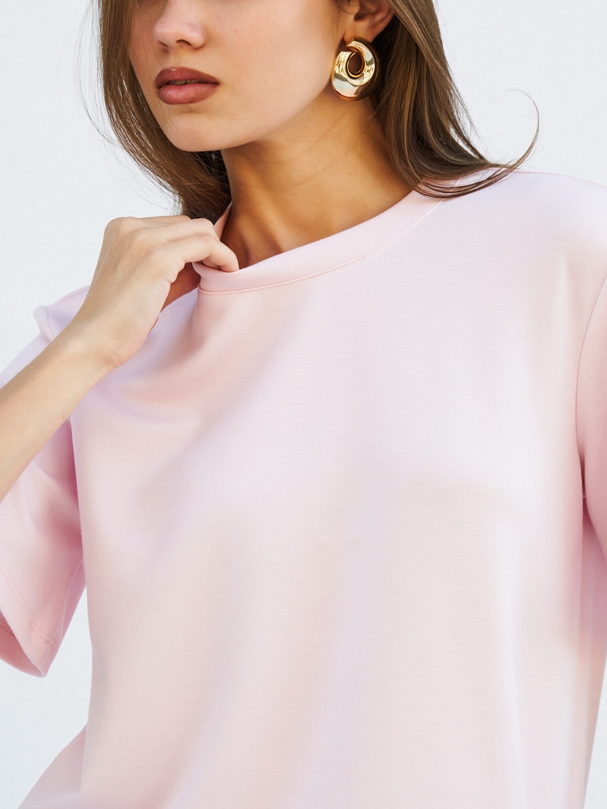 050642 BİSİKLET YAKALI OVERSİZE TSHIRT