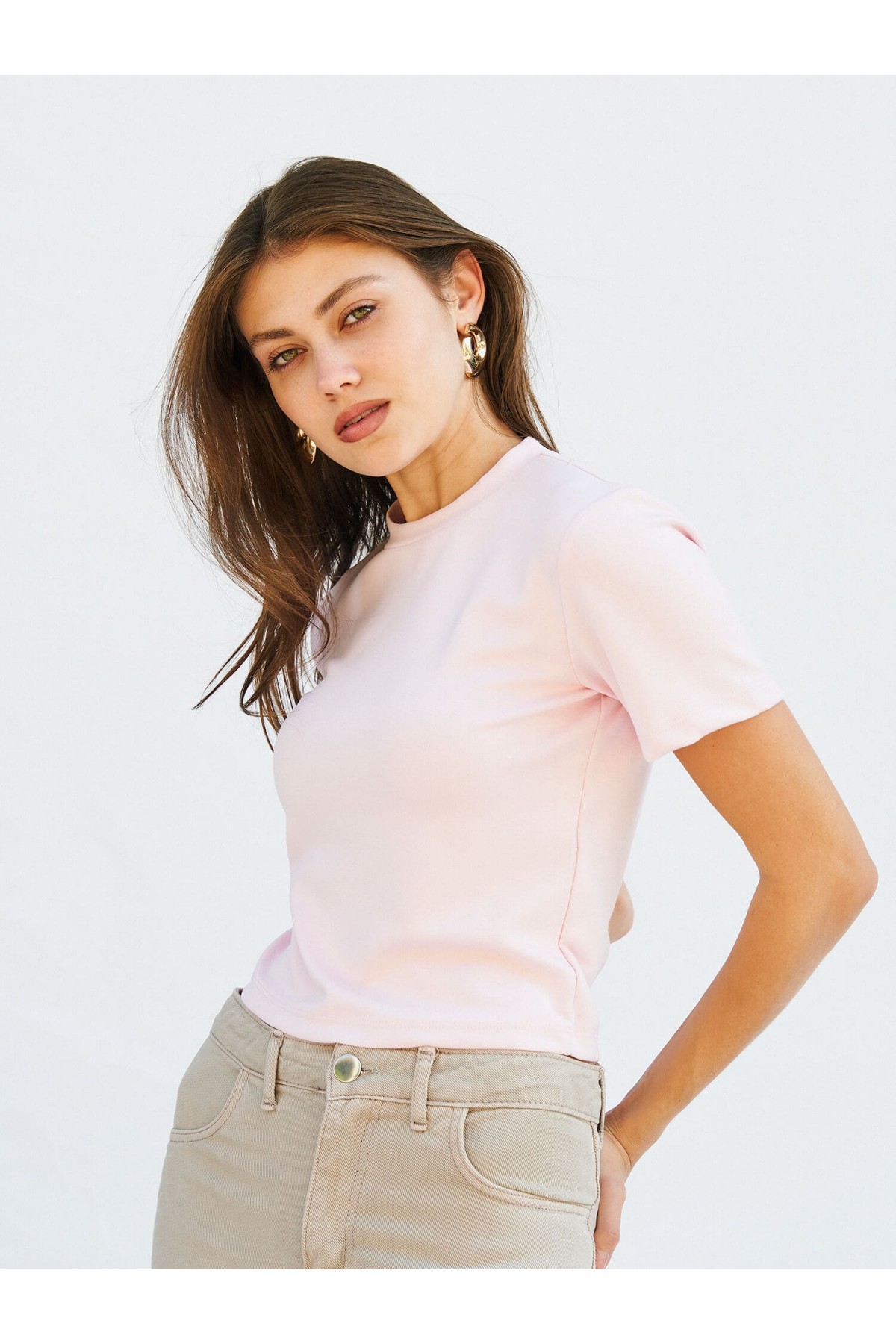 050643 KISA KOLLU CROP TSHIRT