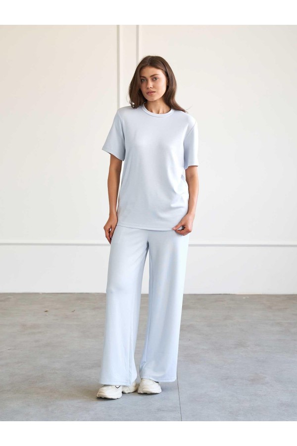 050733 Bisiklet Yaka Oversize T-Shirt