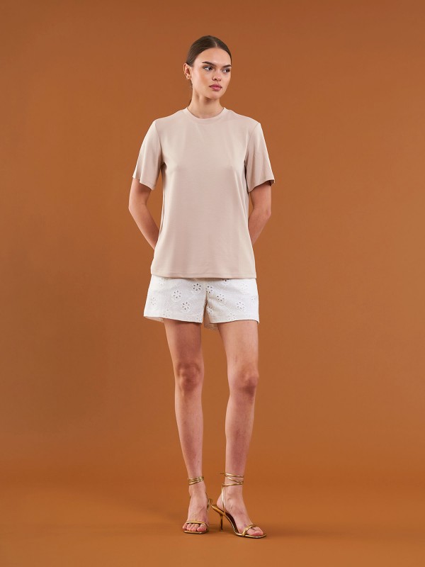 050733 Bisiklet Yaka Oversize T-Shirt