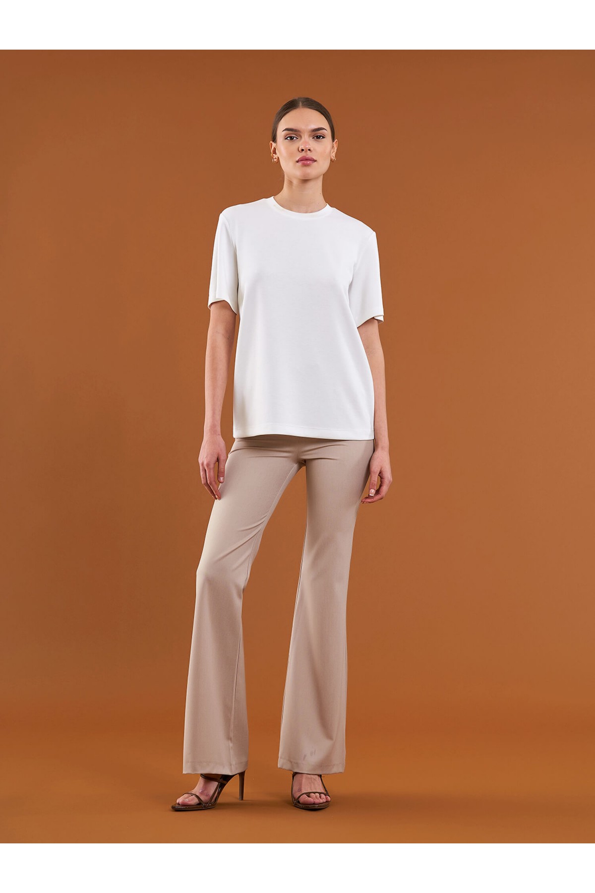 050733 Bisiklet Yaka Oversize T-Shirt