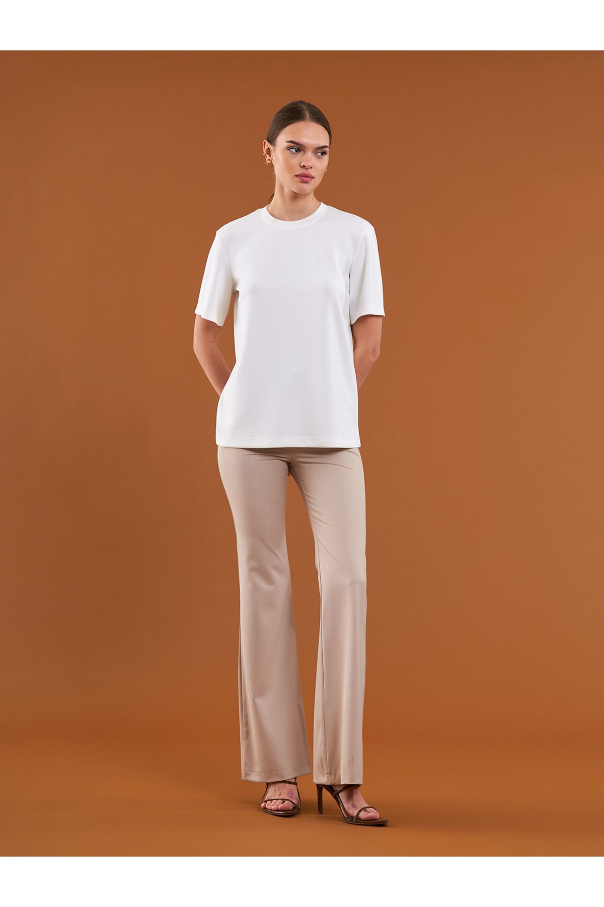 050733 Bisiklet Yaka Oversize T-Shirt