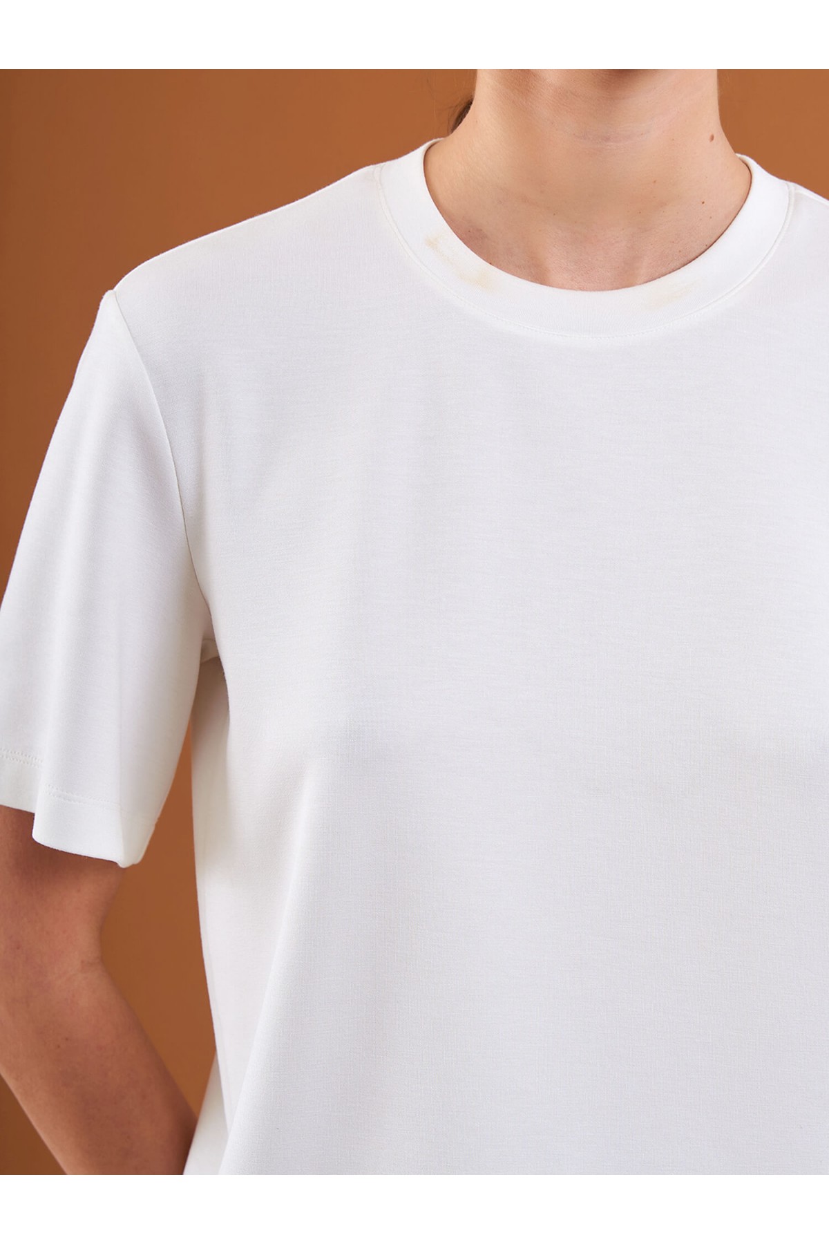 050733 Bisiklet Yaka Oversize T-Shirt