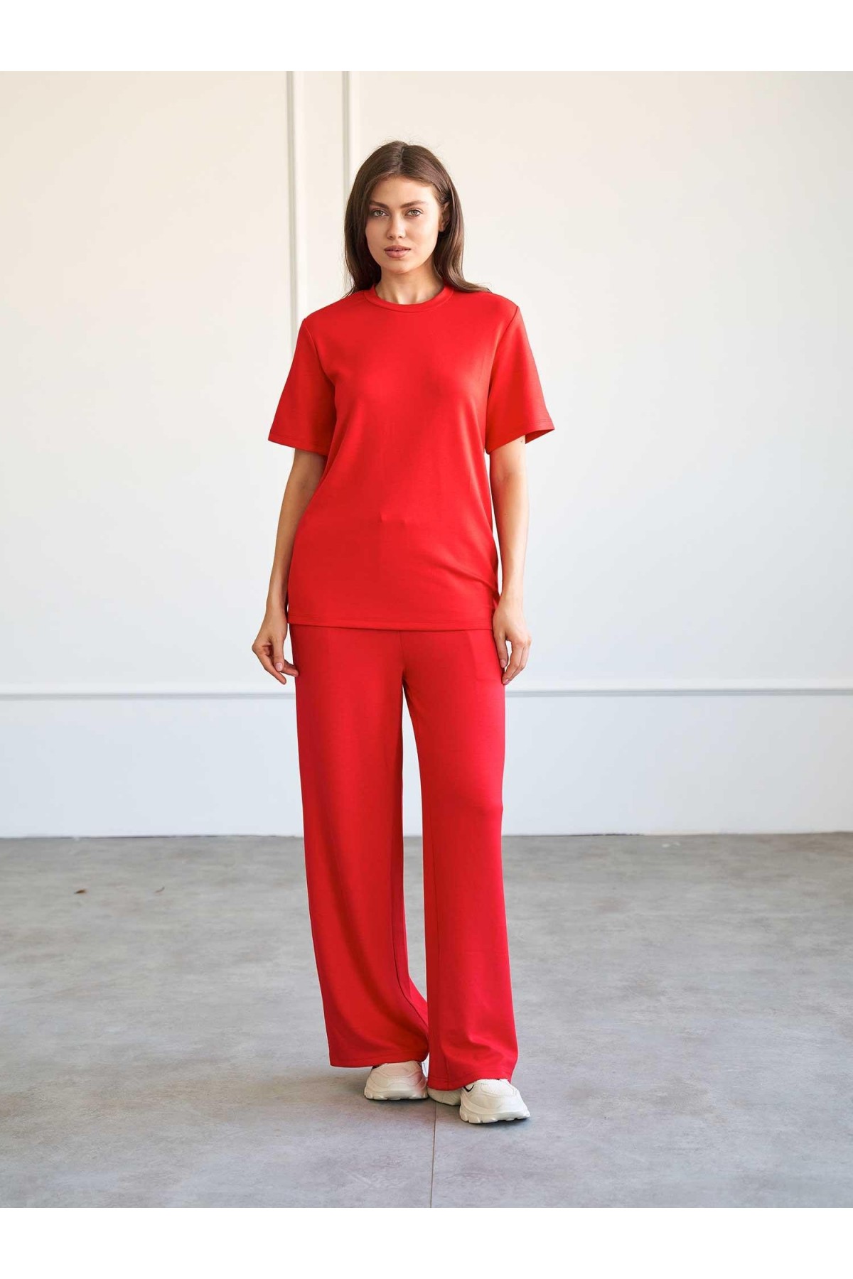 050733 Bisiklet Yaka Oversize T-Shirt
