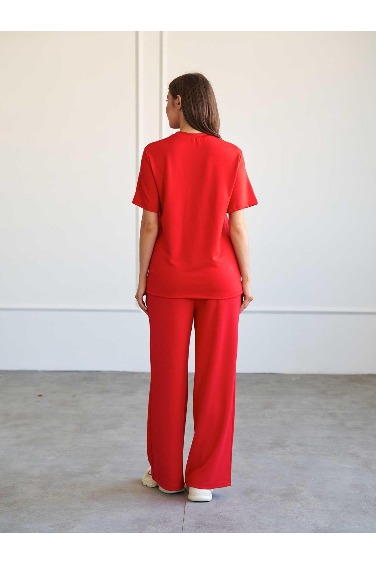 050733 Bisiklet Yaka Oversize T-Shirt