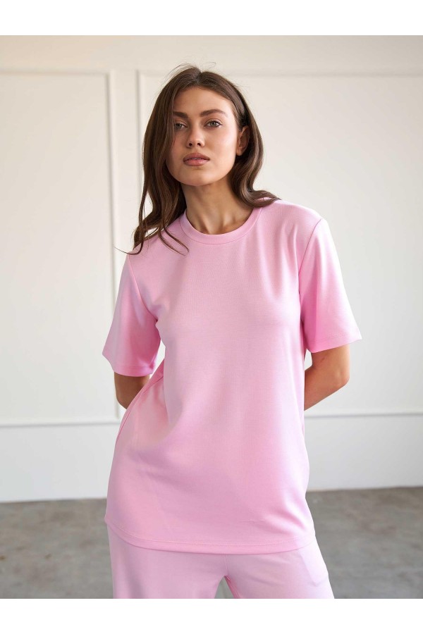 050733 Bisiklet Yaka Oversize T-Shirt