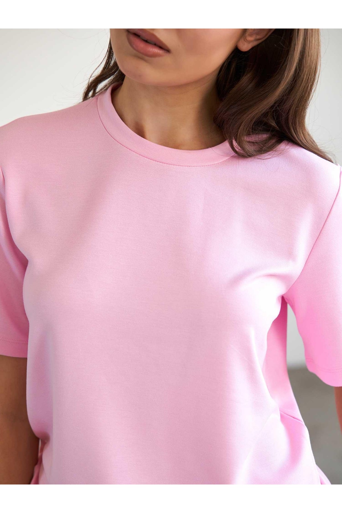 050733 Bisiklet Yaka Oversize T-Shirt