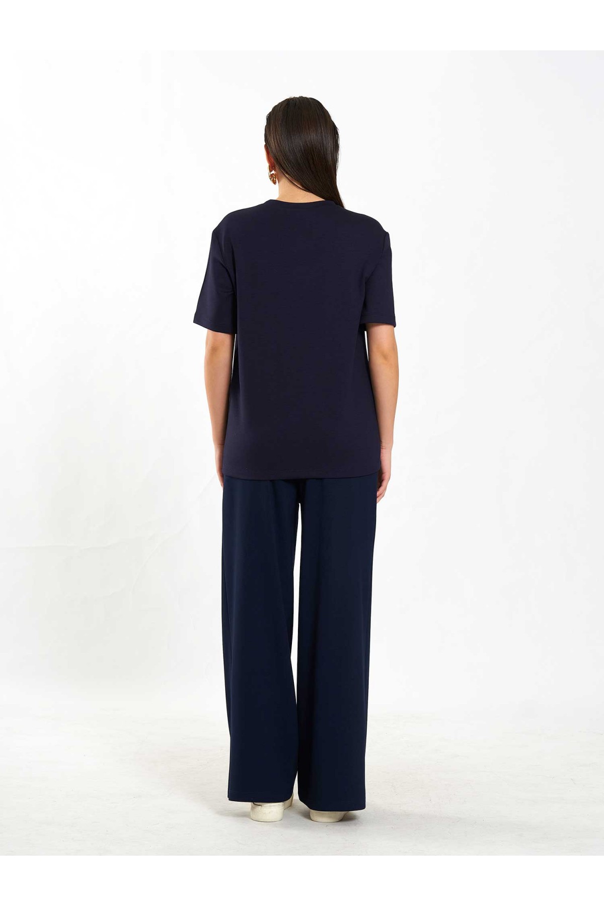 050733 Bisiklet Yaka Oversize T-Shirt