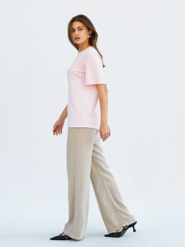 050733 Bisiklet Yaka Oversize T-Shirt