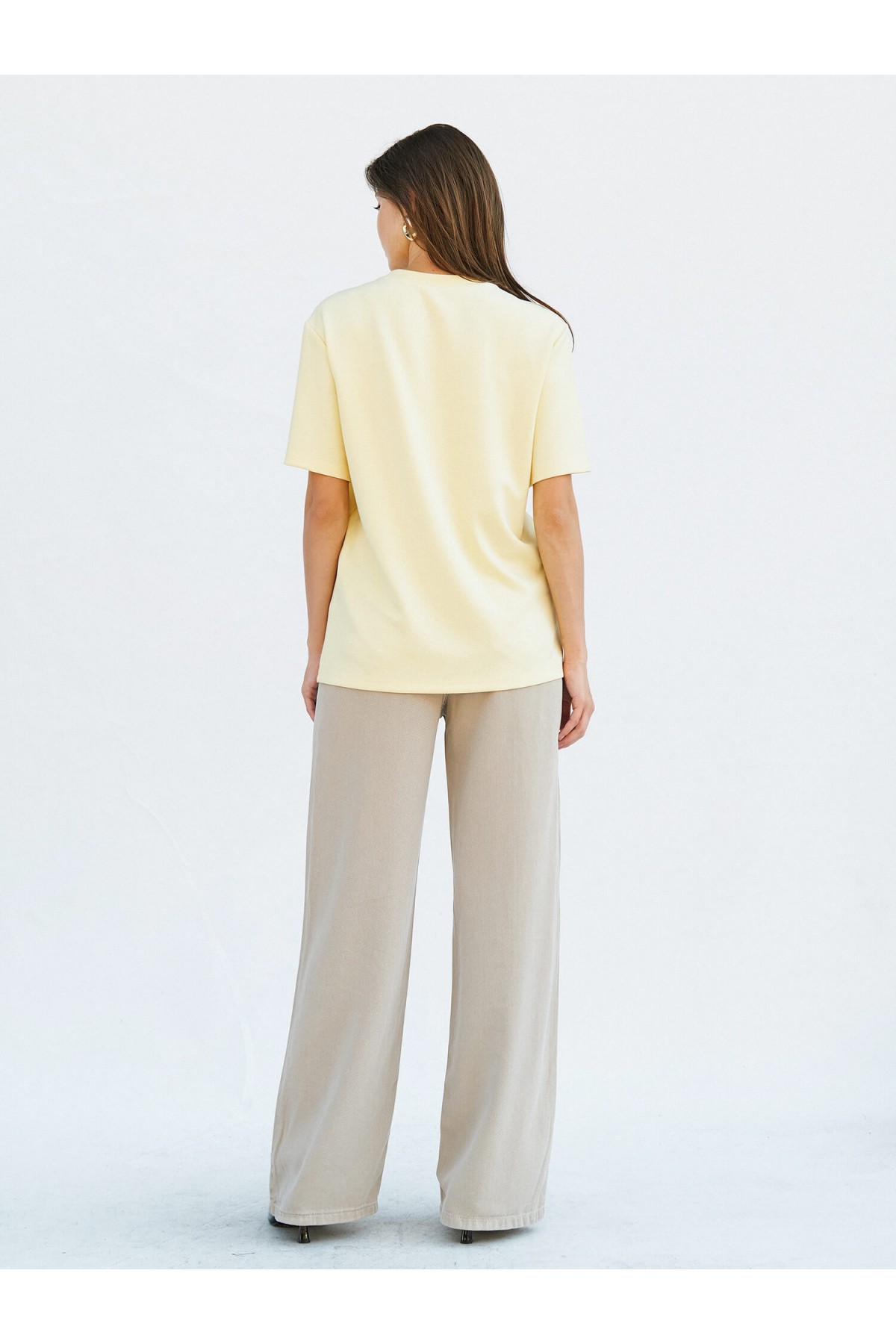 050733 Bisiklet Yaka Oversize T-Shirt