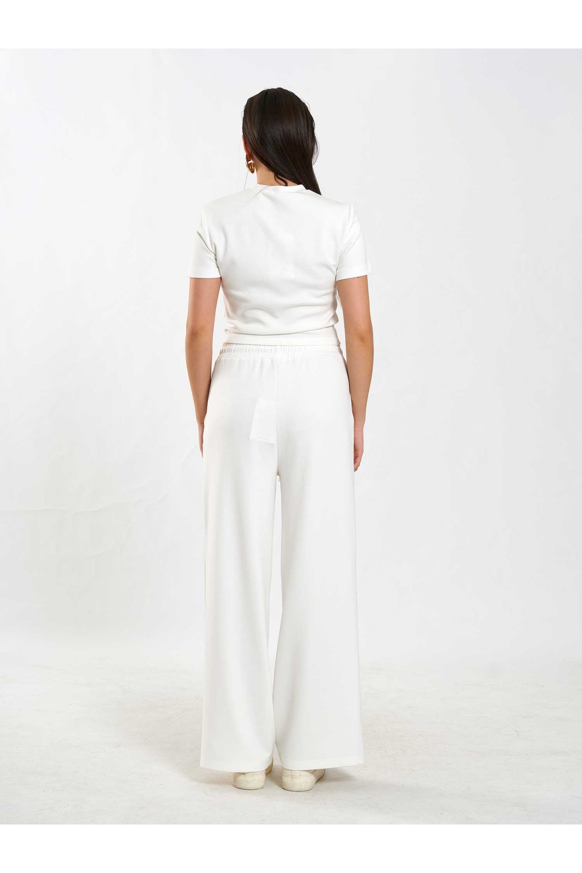 050734 Bisiklet Yaka Crop T-Shirt