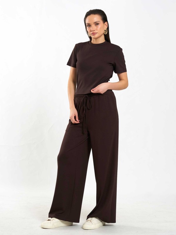 050734 Bisiklet Yaka Crop T-Shirt