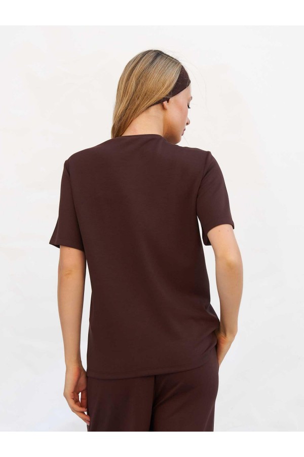 050803 Bisiklet Yaka Oversize T-shirt