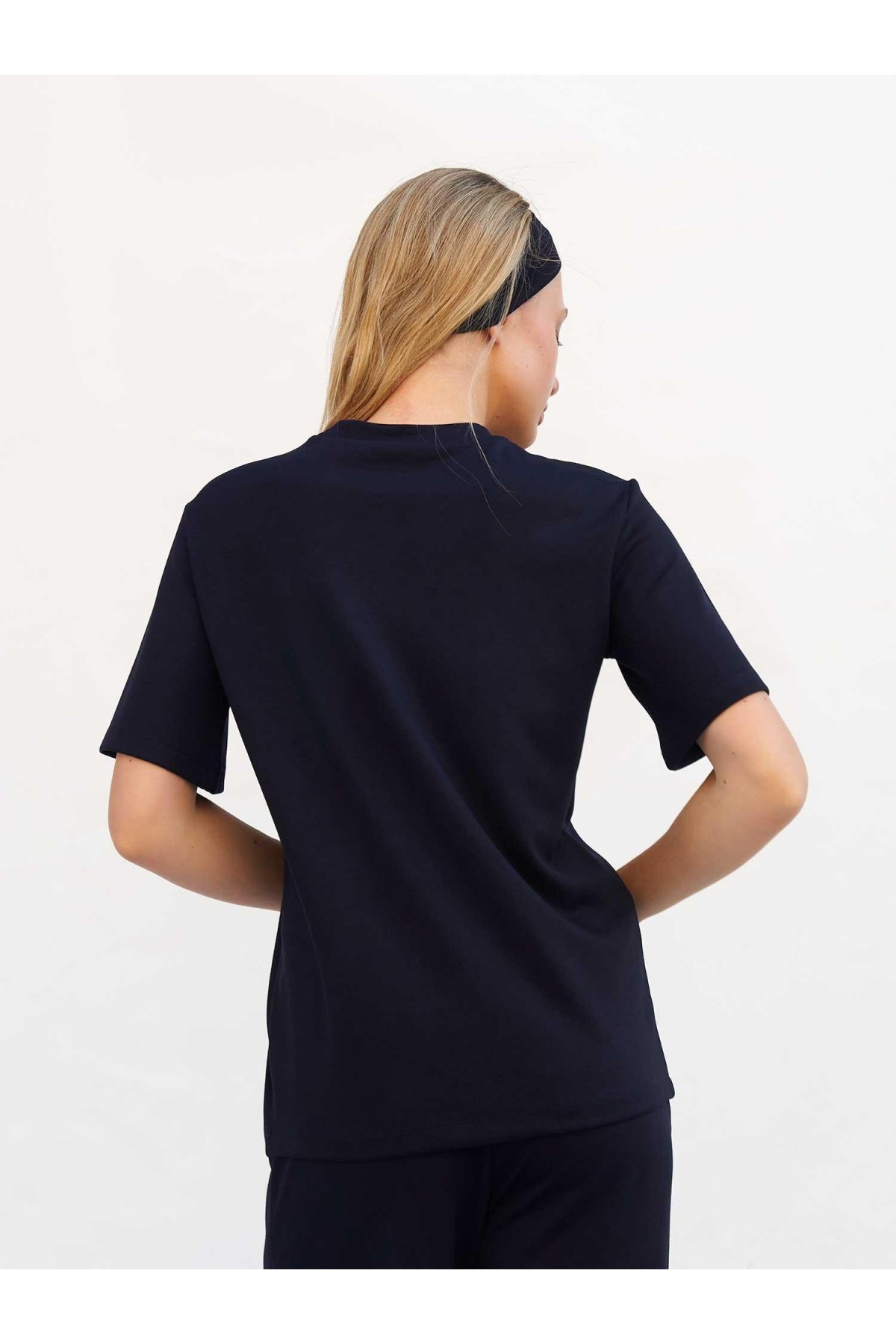 050803 Bisiklet Yaka Oversize T-shirt